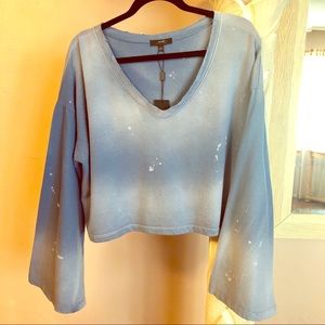 Joe’s Jeans Distressed Crop Sweatshirt